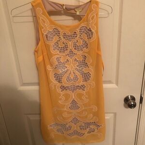 Golden-rod  yellow Gianini Bini dress with beautiful embroidery.(New with tags)